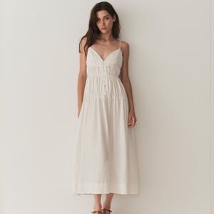Doen Irina Linen Dress XS in Salt